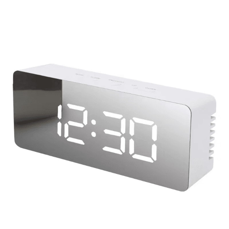 LED Digital Alarm Clock With Temperature Adjustable Brightness Desktop Clock For Bedroom Office 5