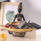 African Girl Holding Tray Sculpture Resin Decorative Storage Figurine For Home Office 2
