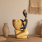 African Girl Holding Tray Sculpture Resin Decorative Storage Figurine For Home Office 7