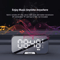 Bluetooth Speaker Alarm Clock With LED Mirror Display Dual Alarm FM Radio Phone Holder 2