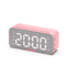 Bluetooth Speaker Alarm Clock With LED Mirror Display Dual Alarm FM Radio Phone Holder 4