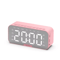 Bluetooth Speaker Alarm Clock With LED Mirror Display Dual Alarm FM Radio Phone Holder 4