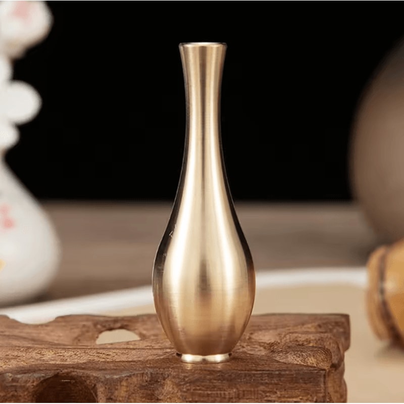 Striped CeramicLook Plastic Vase Modern Decorative Flower Display Vase 8