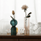 Nordic Striped Color Glass Vase Retro Hydroponic Flower Display For Home Office 2