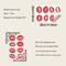 Red Lip Print Wall Sticker SelfAdhesive Modern Lips Decal For Home Decor 5