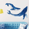 Watercolor Whale Wall Stickers Removable Marine Animal Decals For Bedroom Living Room Decor 1