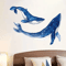 Watercolor Whale Wall Stickers Removable Marine Animal Decals For Bedroom Living Room Decor 2
