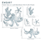 Watercolor Shark Wall Decals 3D Ocean Animal Stickers For Kids Room Nursery Decor 6