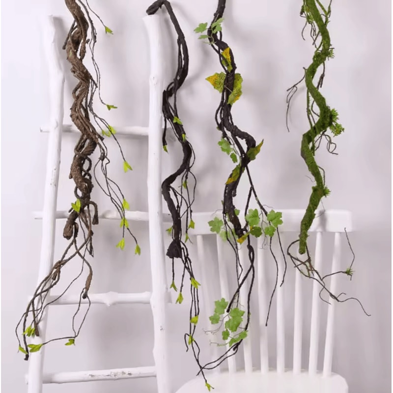 Artificial Rattan Vine Branches Hanging Rustic Wall Decor For Weddings Home Styling 0