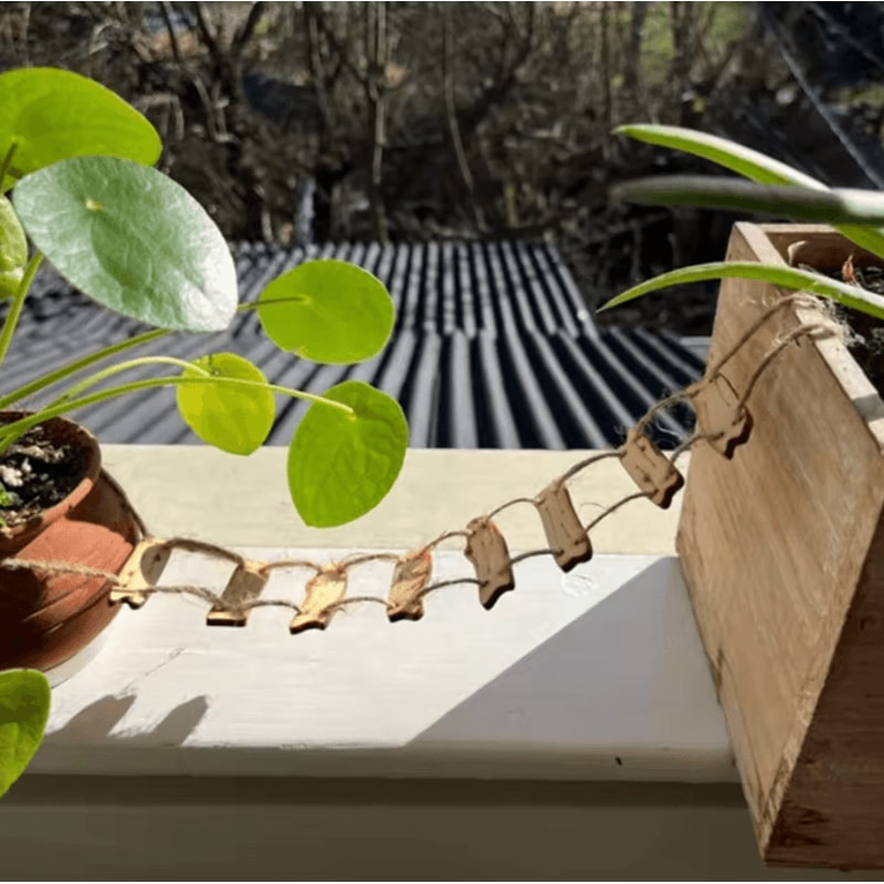 Mini Wooden Fairy Bridge Rope Ladder Whimsical Garden Decor For Mini Landscapes Photography 2
