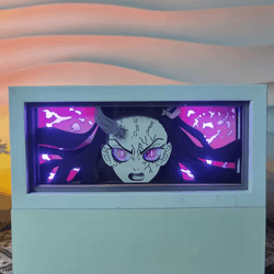 demon slayer tanjiro led light box – 3d anime night lamp for bedroom & desk decor