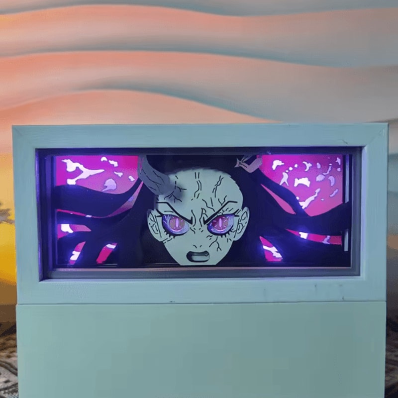 Demon Slayer Tanjiro LED Light Box 3D Anime Night Lamp For Bedroom Desk Decor 0