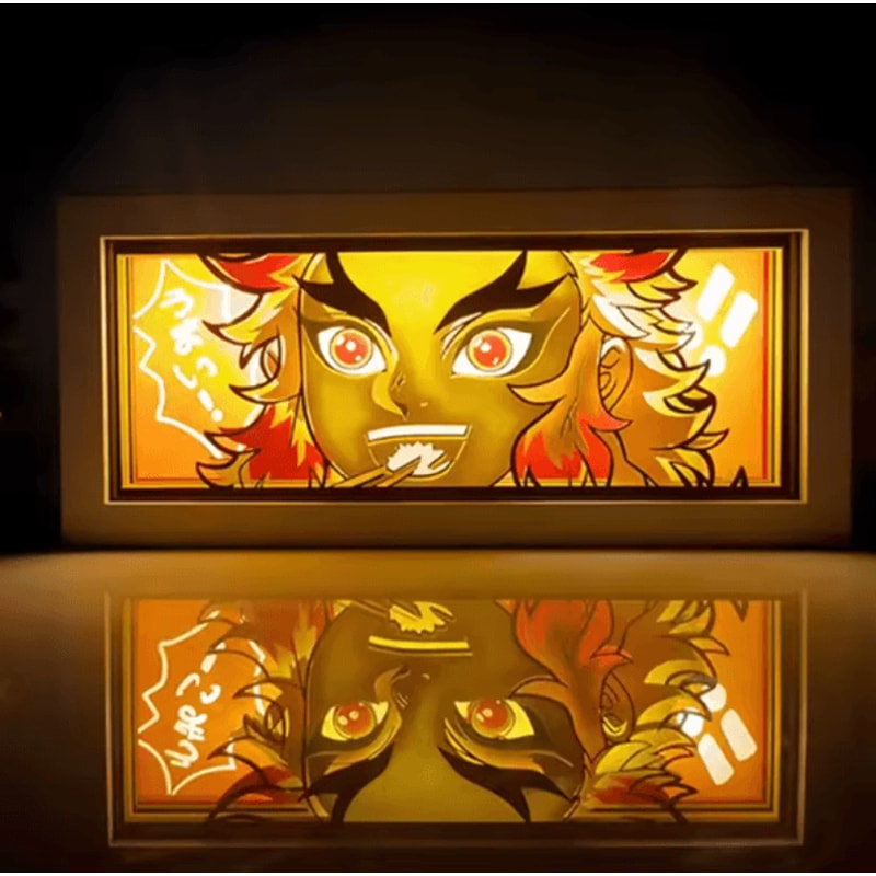 Demon Slayer Tanjiro LED Light Box 3D Anime Night Lamp For Bedroom Desk Decor 11