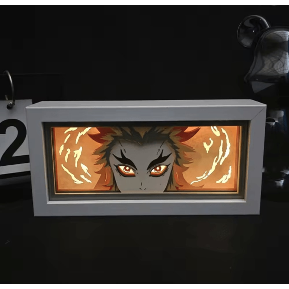 Demon Slayer Tanjiro LED Light Box 3D Anime Night Lamp For Bedroom Desk Decor 3