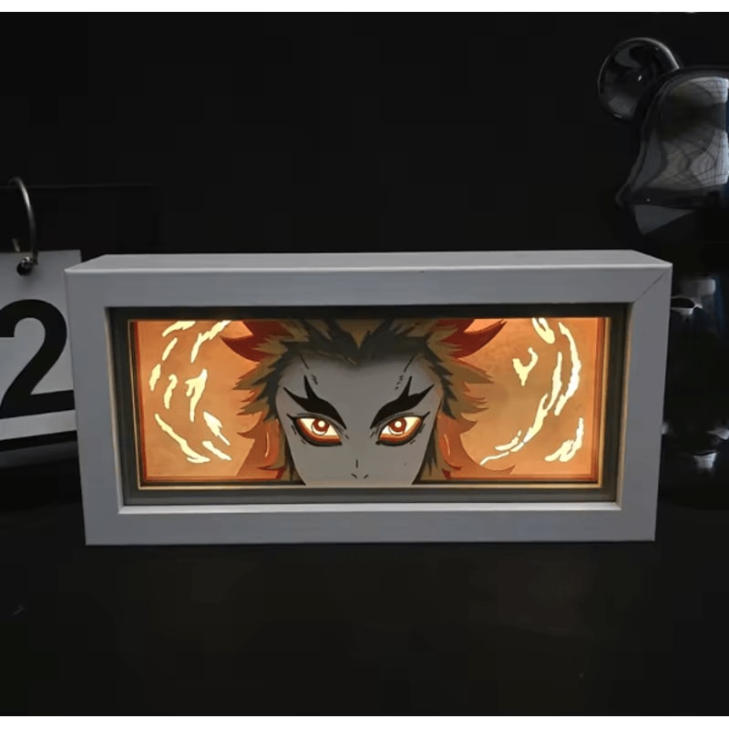 Demon Slayer Tanjiro LED Light Box 3D Anime Night Lamp For Bedroom Desk Decor 3