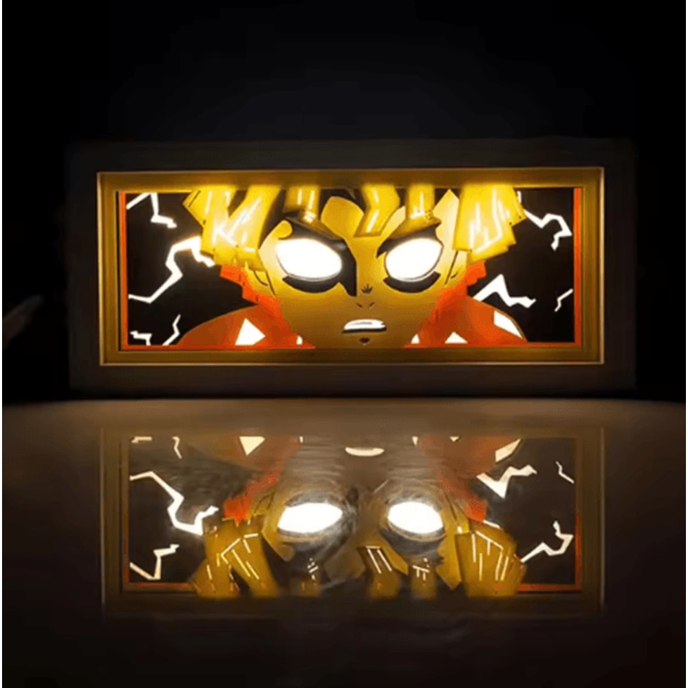 Demon Slayer Tanjiro LED Light Box 3D Anime Night Lamp For Bedroom Desk Decor 8