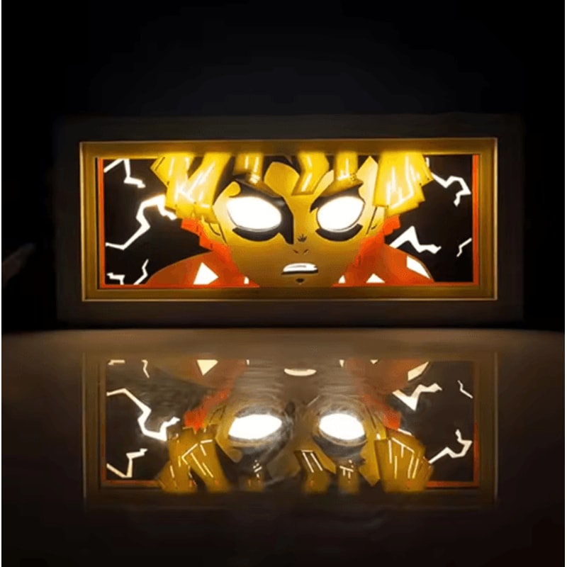 Demon Slayer Tanjiro LED Light Box 3D Anime Night Lamp For Bedroom Desk Decor 8
