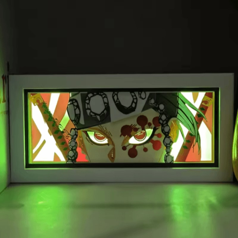 Demon Slayer Tanjiro LED Light Box 3D Anime Night Lamp For Bedroom Desk Decor 16