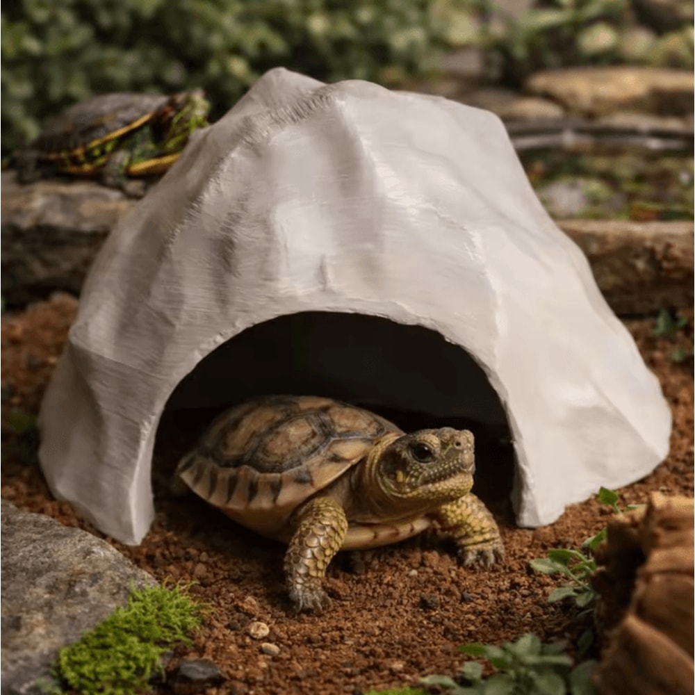 3D Printed Reptile Hide Cave Realistic Shelter Decor For Reptiles Amphibians 0