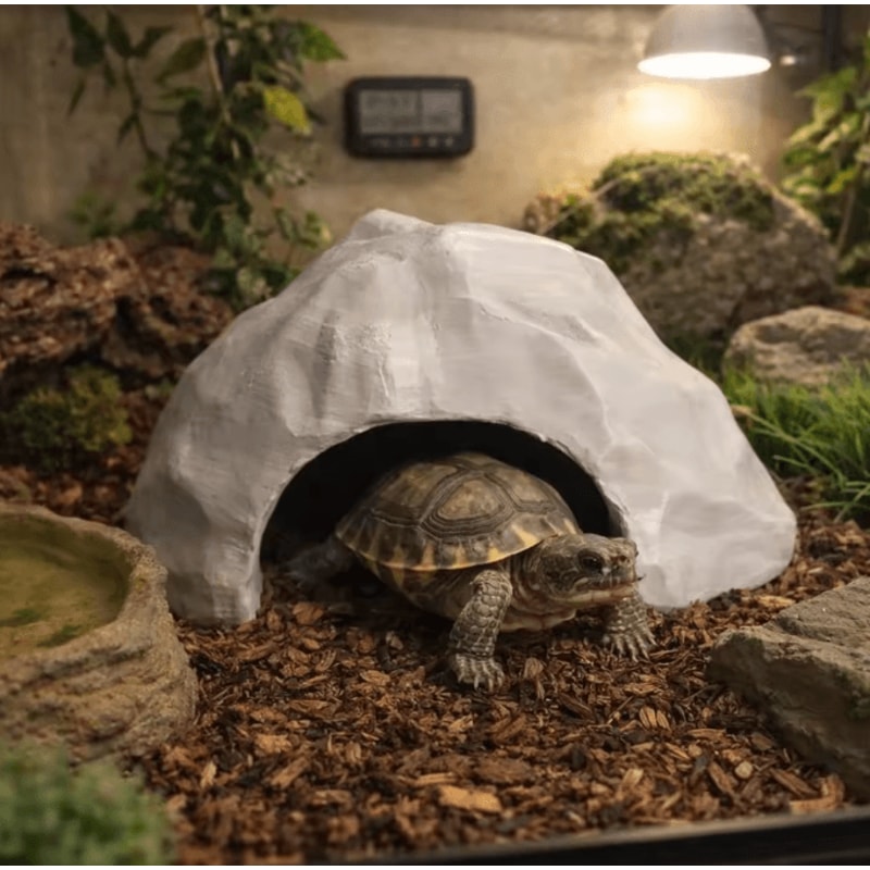 3D Printed Reptile Hide Cave Realistic Shelter Decor For Reptiles Amphibians 2