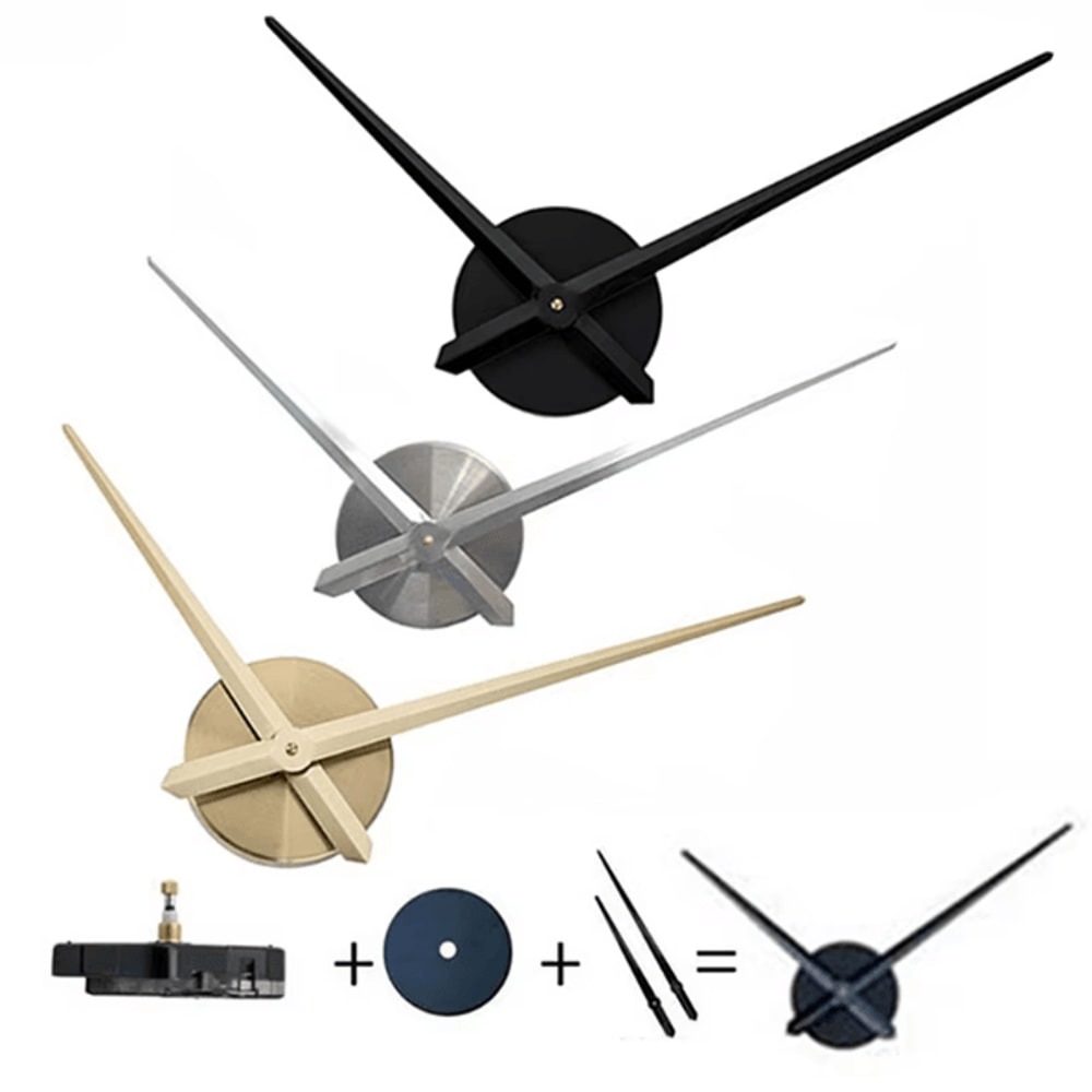 Modern DIY 3D Wall Clock Large Quartz Wall Decor Clock With Adjustable Design 1