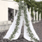 Elegant Artificial Eucalyptus Garland With White Flowers Berries For Wedding And Home Decor 3