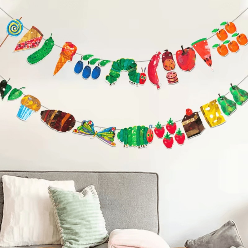 Colorful Very Hungry Caterpillar Classroom Decoration Banner For Kids Learning Spaces 1