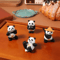 4 Pieces Cute Mini Panda Statue Kung Fu Panda Ornament For Fairy Garden And Bonsai Decor 0