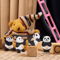 4 Pieces Cute Mini Panda Statue Kung Fu Panda Ornament For Fairy Garden And Bonsai Decor 2