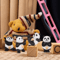 4 Pieces Cute Mini Panda Statue Kung Fu Panda Ornament For Fairy Garden And Bonsai Decor 2