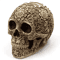 Creative Plum Blossom Resin Skull Sculpture For Gothic Home And Garden Decor 0