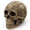 Creative Plum Blossom Resin Skull Sculpture For Gothic Home And Garden Decor 0