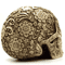 Creative Plum Blossom Resin Skull Sculpture For Gothic Home And Garden Decor 3
