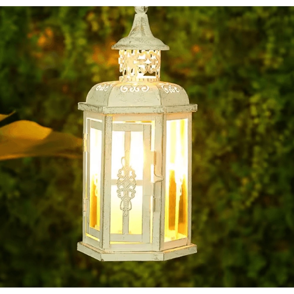 Vintage Hanging Metal Candle Lantern For Indoor Outdoor Wedding And Home Decor 2