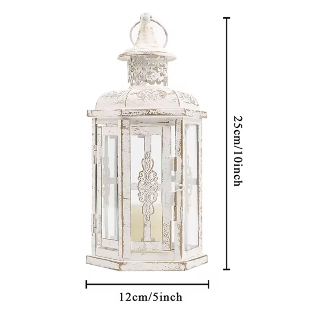 Vintage Hanging Metal Candle Lantern For Indoor Outdoor Wedding And Home Decor 5