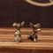 Antique Solid Copper Puppy Figurine For Desk Decor Tea Pets And Collectible Display 1