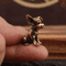 Antique Solid Copper Puppy Figurine For Desk Decor Tea Pets And Collectible Display 2
