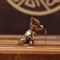 Antique Solid Copper Puppy Figurine For Desk Decor Tea Pets And Collectible Display 3