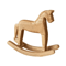 Hand Carved Wooden Horse Ornament Nordic Style Rocking Horse Desktop Decoration Commemorative Gift 4