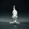 Modern White Geometric Leaping Cat Sculpture For Home And Desk Decor 1