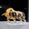 Nordic Acrylic Crystal Ox Sculpture For Modern Home And Office Decor 1