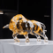 Nordic Acrylic Crystal Ox Sculpture For Modern Home And Office Decor 1