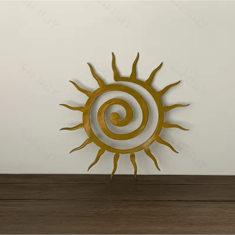 Antique Coiled Star Metal Wall Sculpture For Outdoor And Farmhouse Home Decor 0