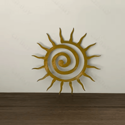 antique coiled star metal wall sculpture for outdoor and farmhouse home decor