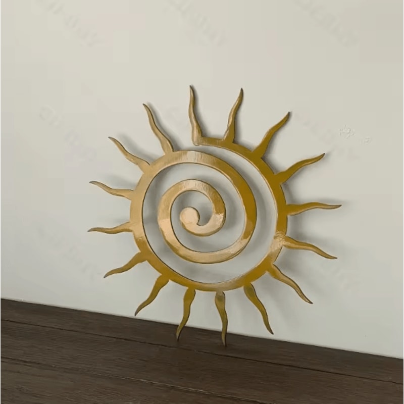 Antique Coiled Star Metal Wall Sculpture For Outdoor And Farmhouse Home Decor 1