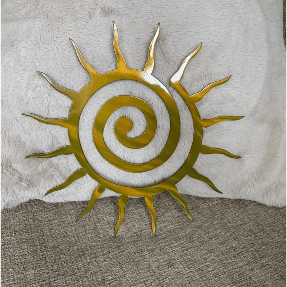 Antique Coiled Star Metal Wall Sculpture For Outdoor And Farmhouse Home Decor 2