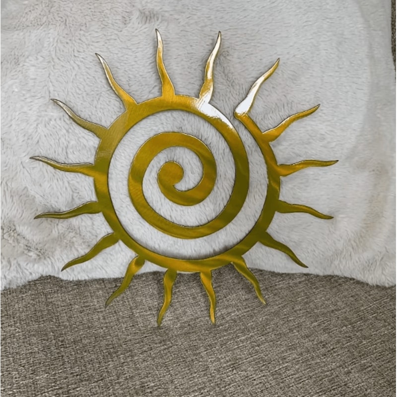Antique Coiled Star Metal Wall Sculpture For Outdoor And Farmhouse Home Decor 2