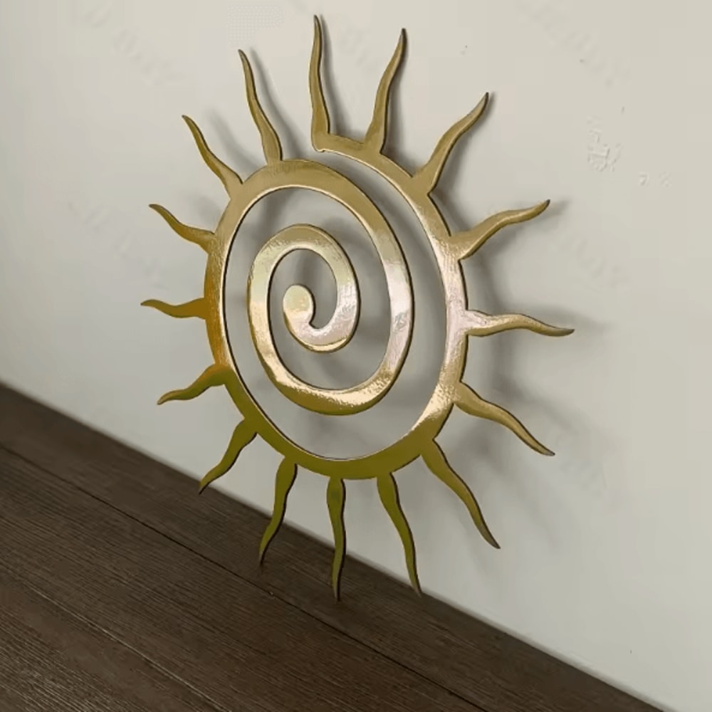 Antique Coiled Star Metal Wall Sculpture For Outdoor And Farmhouse Home Decor 3