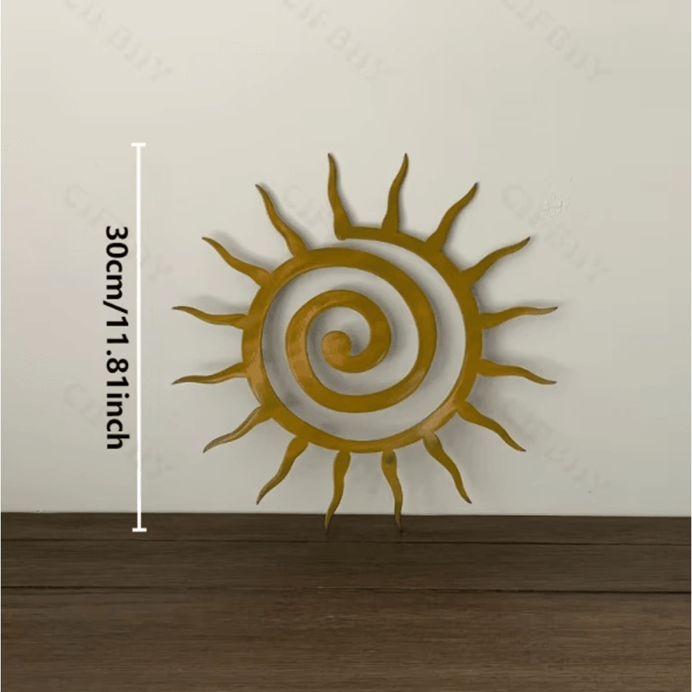 Antique Coiled Star Metal Wall Sculpture For Outdoor And Farmhouse Home Decor 4