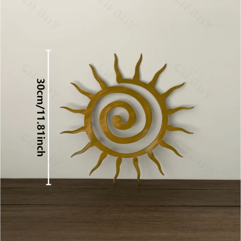 Antique Coiled Star Metal Wall Sculpture For Outdoor And Farmhouse Home Decor 4